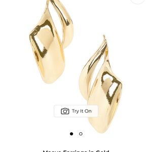 Lovers + Friends Gold Wave Earrings